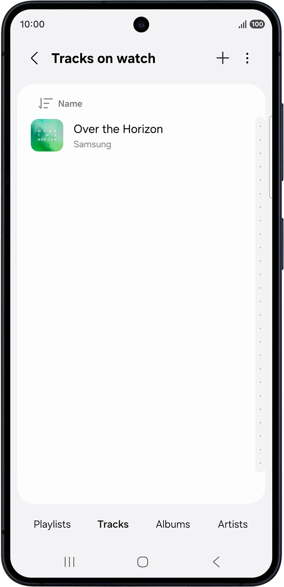 On your phone: Press the add icon.
