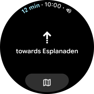 Follow the instructions on the screen to navigate to the selected destination.