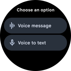 Press the required setting and follow the instructions on the screen to record and send the required reply.