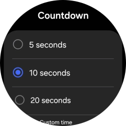 Press the required setting to choose how long the countdown should be before your smartwatch calls the emergency dispatch centre when a hard fall is detected.