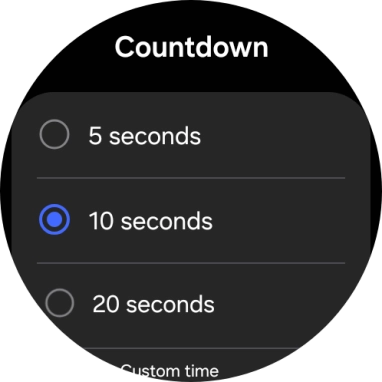 Press the required setting to choose how long the countdown should be before your smartwatch calls the emergency dispatch centre when a hard fall is detected.