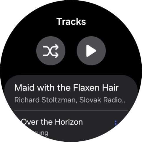 Press the required audio file.