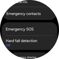 Press Emergency contacts.