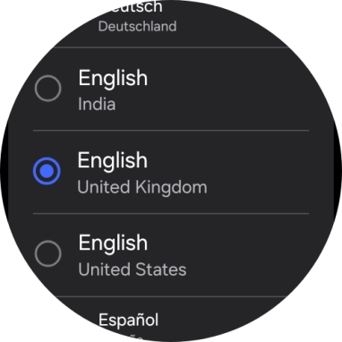 Press the required language.