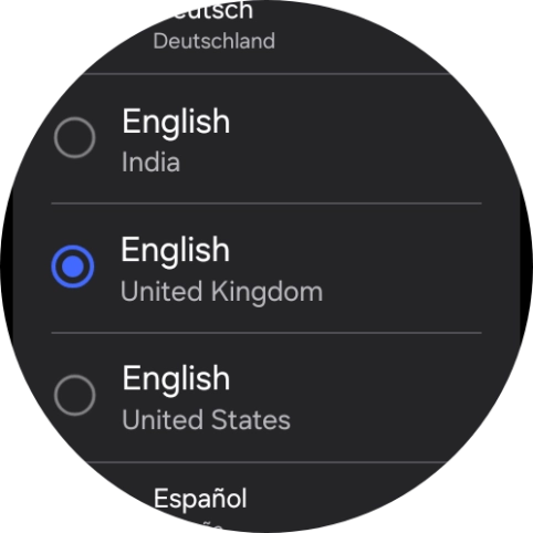 Press the required language.
