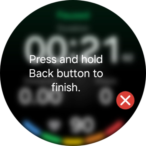 Press and hold the Return key to end an activity.