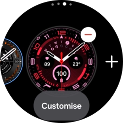 Press the required watch face.