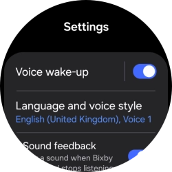 Press Language and voice style.