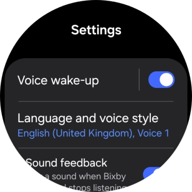 Press Language and voice style.