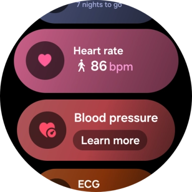 Press Heart rate.