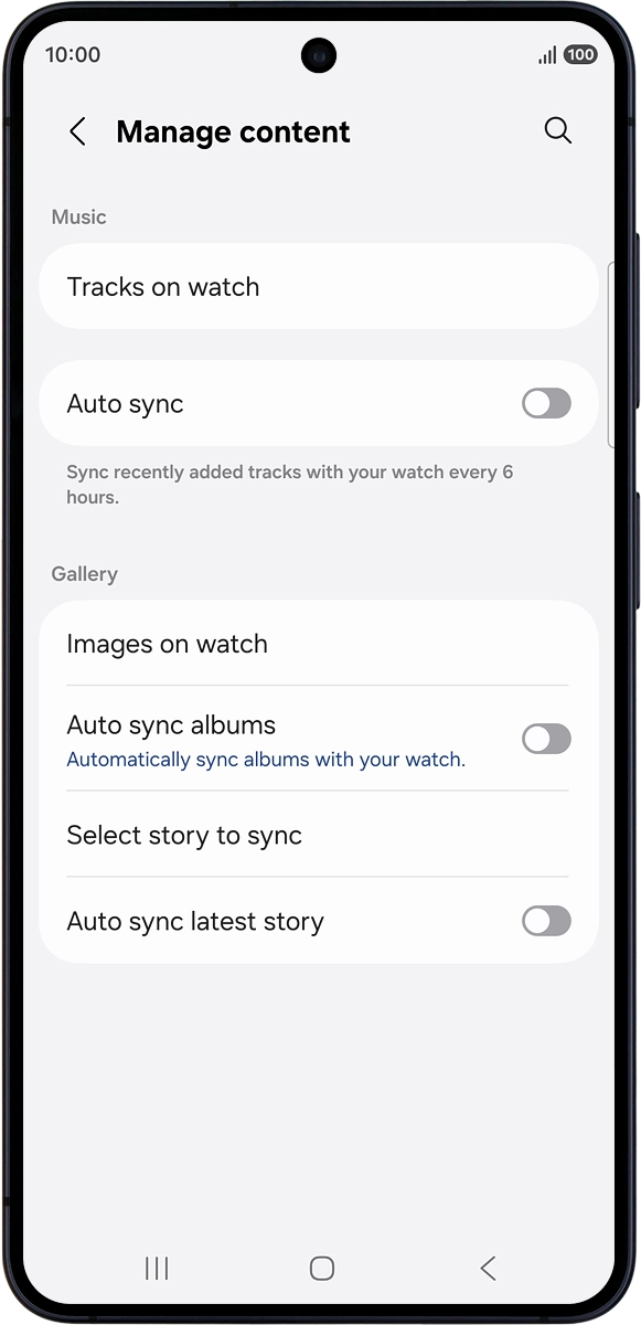 On your phone: Press Tracks on watch.
