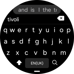 Key in the required destination and press the search icon.