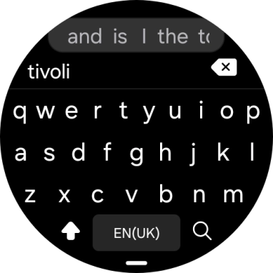 Key in the required destination and press the search icon.