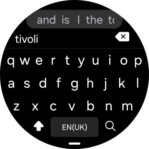 Key in the required destination and press the search icon.