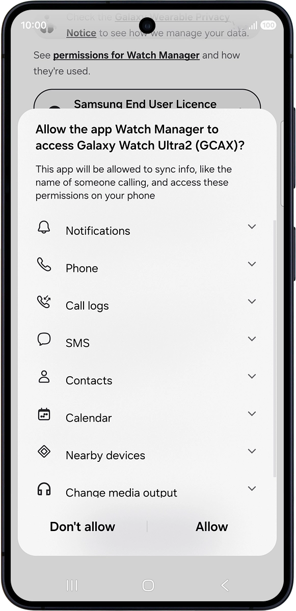 On your phone: Press Allow.