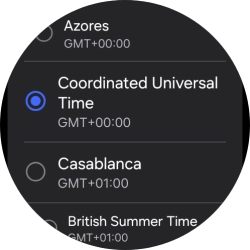 Press the required time zone.
