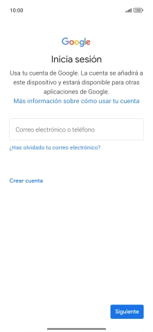 Si no tienes una cuenta de Google, pulsa Crear cuenta y sigue las indicaciones de la pantalla para ver cómo crear una cuenta nueva.