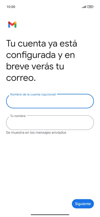 Pulsa Tu nombre e introduce el nombre del remitente.