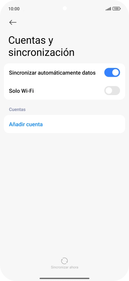 Pulsa Añadir cuenta.