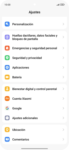 Pulsa Ajustes adicionales.